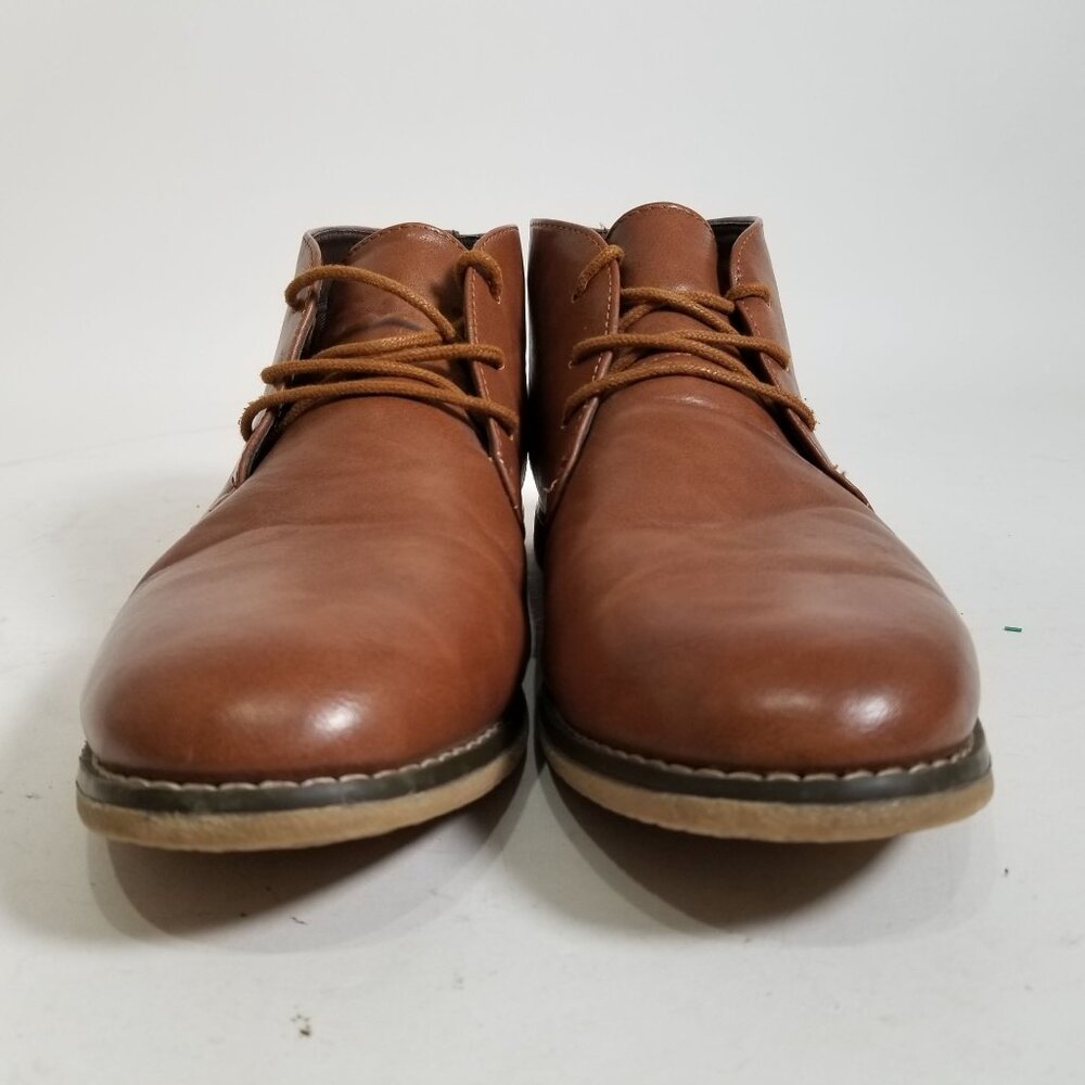 London Fog Womens Ankle Chelsea Boots Shoes 9.50M Brown Lace Up Round Toe - Picture 5 of 14